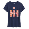 IH Floral Fill Logo Womens Short Sleeve Classic Fit Tee