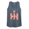 IH Floral Fill Logo Womens Racerback Tank