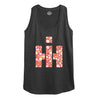 IH Floral Fill Logo Womens Racerback Tank