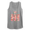 IH Floral Fill Logo Womens Racerback Tank