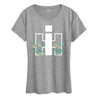 IH Logo Growing Daisies Womens Short Sleeve Classic Fit Tee