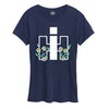 IH Logo Growing Daisies Womens Short Sleeve Classic Fit Tee