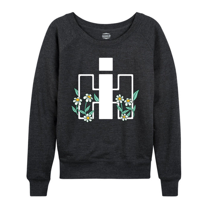 IH Logo Growing Daisies Womens French Terry Pullover