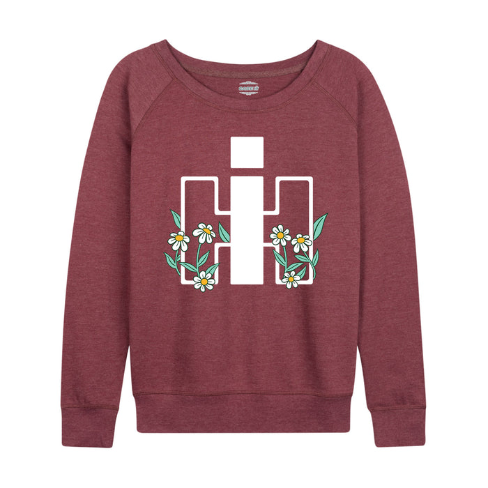 IH Logo Growing Daisies Womens French Terry Pullover