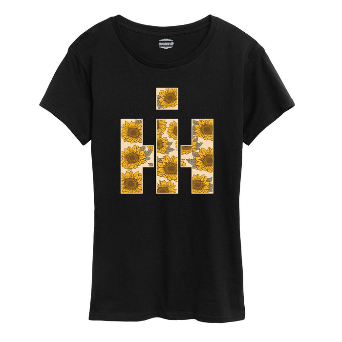 IH Sunflower Fill Logo Womens Short Sleeve Classic Fit Tee