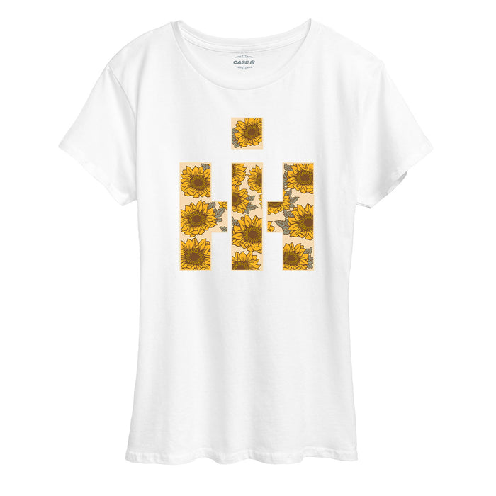 IH Sunflower Fill Logo Womens Short Sleeve Classic Fit Tee