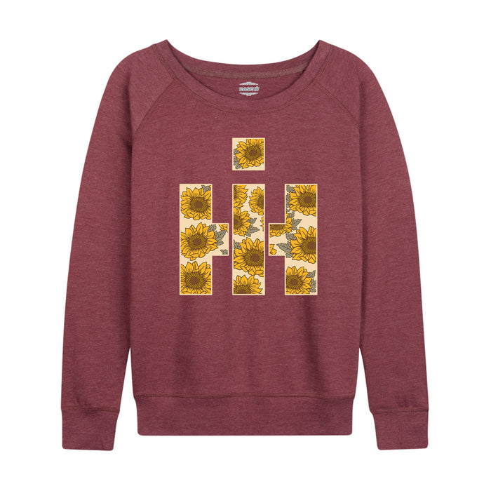 IH Sunflower Fill Logo Womens French Terry Pullover