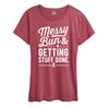 Messy Bun Getting Stuff Done Womens Short Sleeve Classic Fit Tee