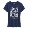 Messy Bun Getting Stuff Done Womens Short Sleeve Classic Fit Tee