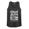 Messy Bun Getting Stuff Done Womens Racerback Tank