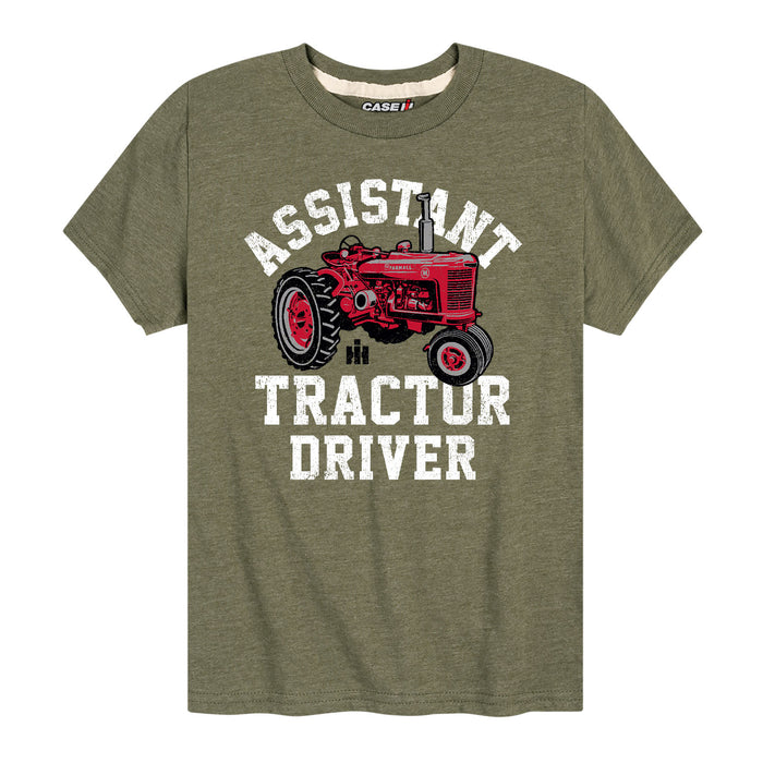Assistant Farmall Tractor Driver Boys Short Sleeve Tee