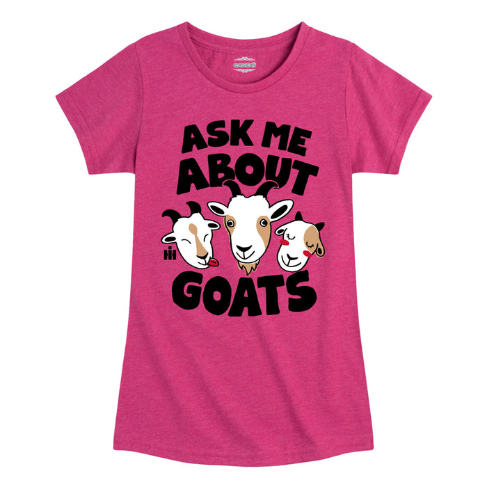 Ask me about Goats Kids Fitted Short Sleeve Tee