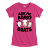 Ask me about Goats Kids Fitted Short Sleeve Tee