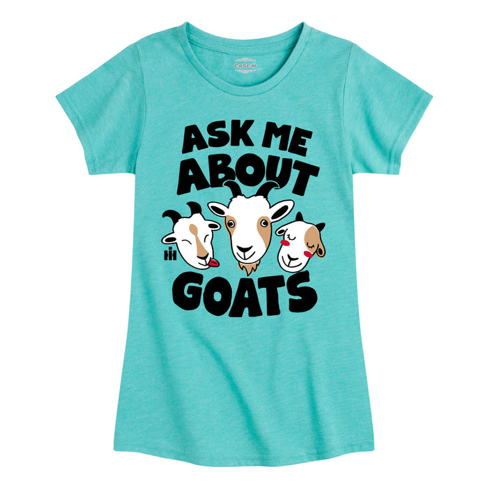 Ask me about Goats Kids Fitted Short Sleeve Tee