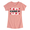 Case IH Logo Floral Girls Fitted Short Sleeve Tee