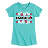 Case IH Logo Floral Girls Fitted Short Sleeve Tee