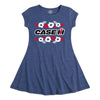 Case IH Logo Floral Girls Fit and Flare Cap Sleeve Dress