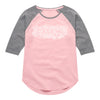 Case IH Logo Flowers Girls Raglan