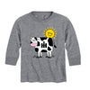 IH Cow Print Kids Long Sleeve Tee