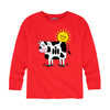 IH Cow Print Kids Long Sleeve Tee