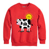 IH Cow Print Kids Crew Fleece