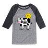 IH Cow Print Kids Raglan