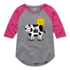 IH Cow Print Kids Raglan