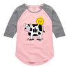 IH Cow Print Kids Raglan