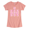 Pink Daisies IH Logo Girls Fitted Short Sleeve Tee