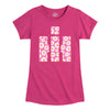 Pink Daisies IH Logo Girls Fitted Short Sleeve Tee