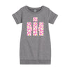 Pink Daisies IH Logo Girls Fleece Dress