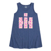 Pink Daisies IH Logo Girls Aline Dress