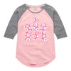 Pink Daisies IH Logo Girls Raglan