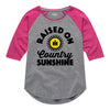 Raised On Country Sunshine Girls Raglan