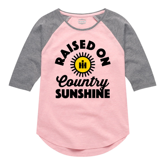 Raised On Country Sunshine Girls Raglan