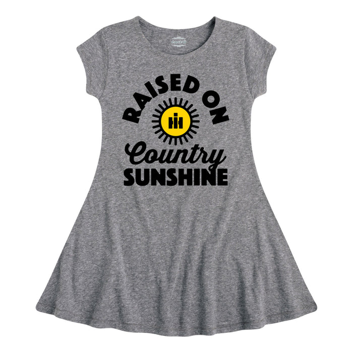 Raised On Country Sunshine Girls Fit and Flare Cap Sleeve Dress