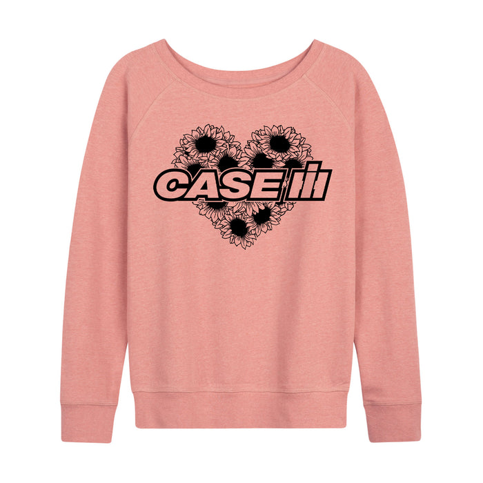 Case IH Sunflower Heart Womens French Terry Pullover