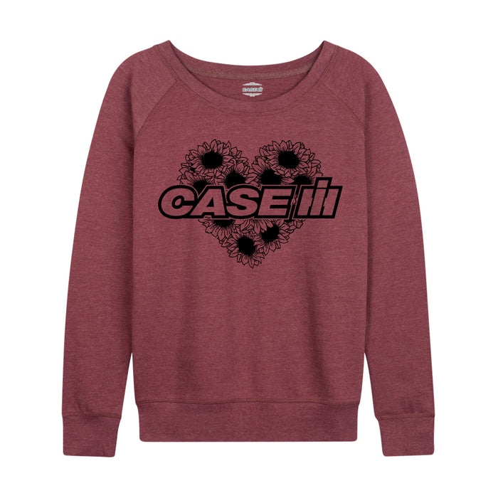 Case IH Sunflower Heart Womens French Terry Pullover