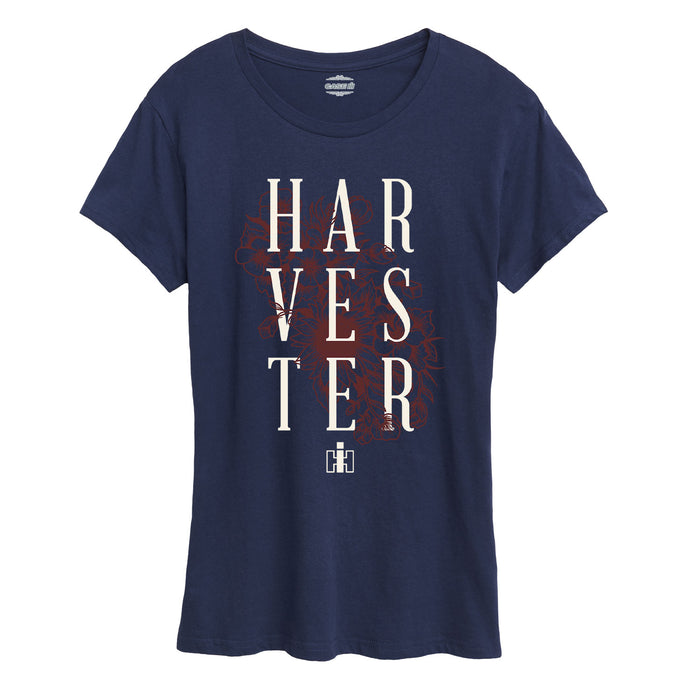 IH Harvester Floral Womens Short Sleeve Classic Fit Tee