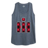 IH Logo Buffalo Plaid Womens Racerback Tank