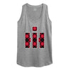 IH Logo Buffalo Plaid Womens Racerback Tank