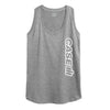 Oversized Case Logo Womens Racerback Tank