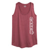 Oversized Case Logo Womens Racerback Tank