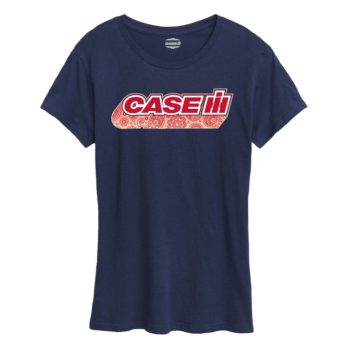 Paisley Case IH Logo Womens Short Sleeve Classic Fit Tee