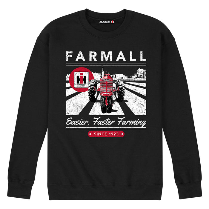 Farmall Easier Faster Farming Mens Crew Fleece