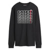 Case IH Logo Repeat Fade Mens Long Sleeve Tee