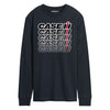 Case IH Logo Repeat Fade Mens Long Sleeve Tee