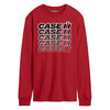 Case IH Logo Repeat Fade Mens Long Sleeve Tee