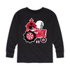 Farmall Tractor and Barn Kids Long Sleeve Tee