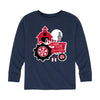 Farmall Tractor and Barn Kids Long Sleeve Tee